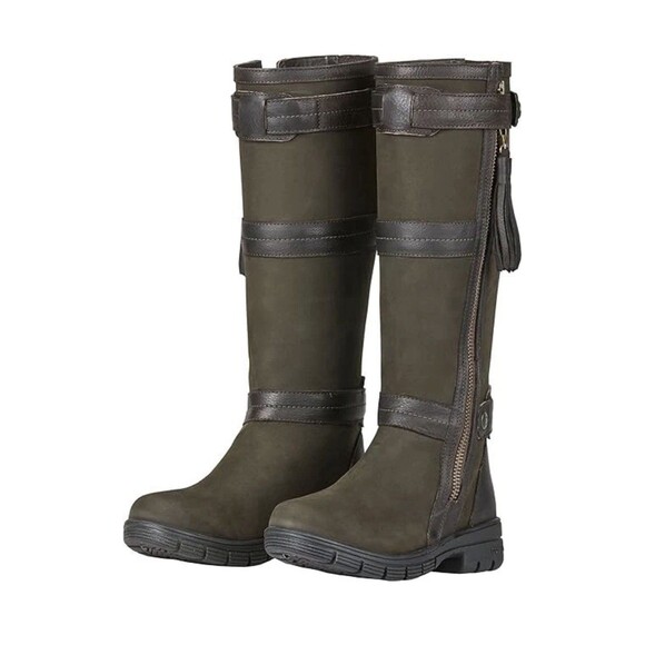 New with Tags Dublin Erne Boots Women's Size 7 Khaki Brown Knee High Riding Boot - Picture 3 of 16